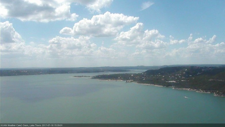 Lake Travis webcam, July 18, 2017 3:00 PM CT