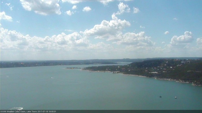 Lake Travis webcam, July 18, 2017 3:10 PM CT