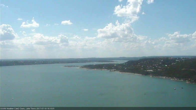 Lake Travis webcam, July 18, 2017 3:20 PM CT