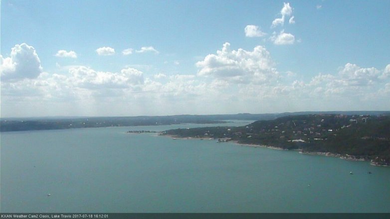 Lake Travis webcam, July 18, 2017 3:30 PM CT
