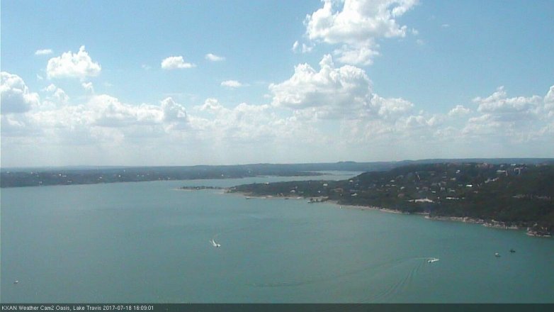 Lake Travis webcam, July 18, 2017 3:40 PM CT