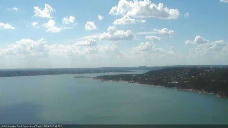 Lake Travis webcam, July 18, 2017 3:55 PM CT