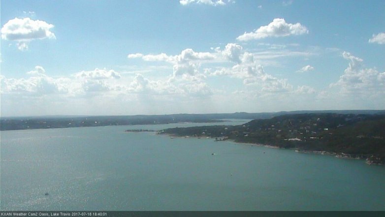 Lake Travis webcam, July 18, 2017 4:10 PM CT