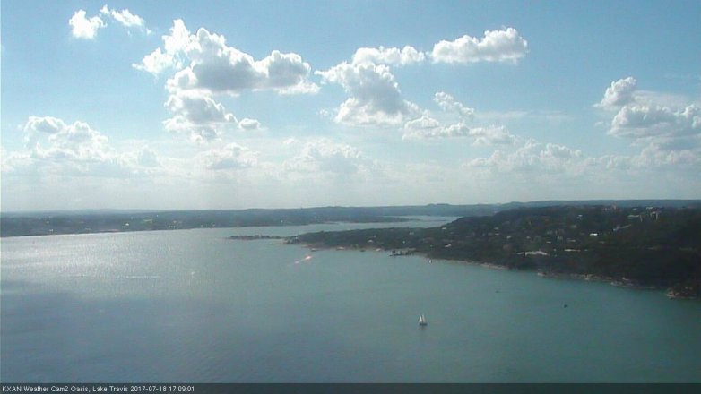 Lake Travis webcam, July 18, 2017 4:20 PM CT