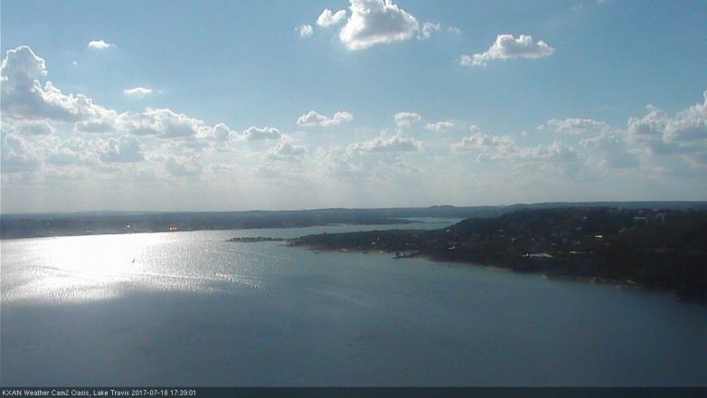 Lake Travis webcam, July 18, 2017 4:55 PM CT
