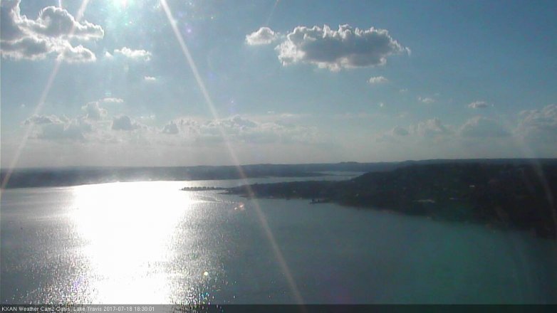 Lake Travis webcam, July 18, 2017 5:40 PM CT
