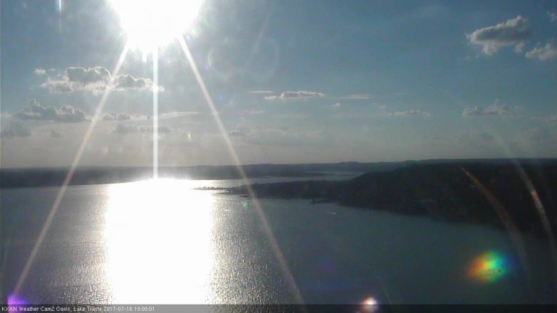 Lake Travis webcam, July 18, 2017 6:30 PM CT