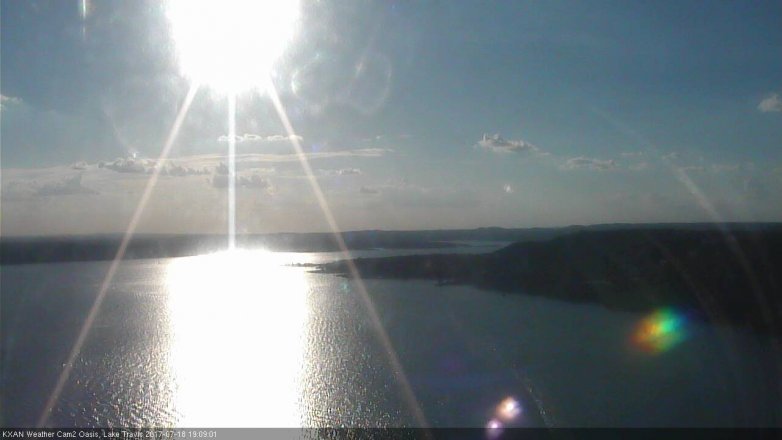 Lake Travis webcam, July 18, 2017 6:40 PM CT