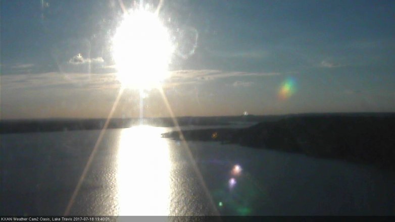 Lake Travis webcam, July 18, 2017 6:50 PM CT