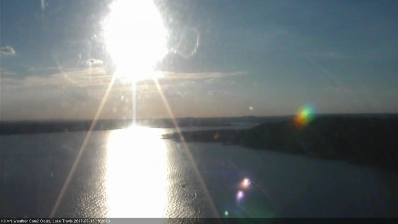 Lake Travis webcam, July 18, 2017 7:00 PM CT