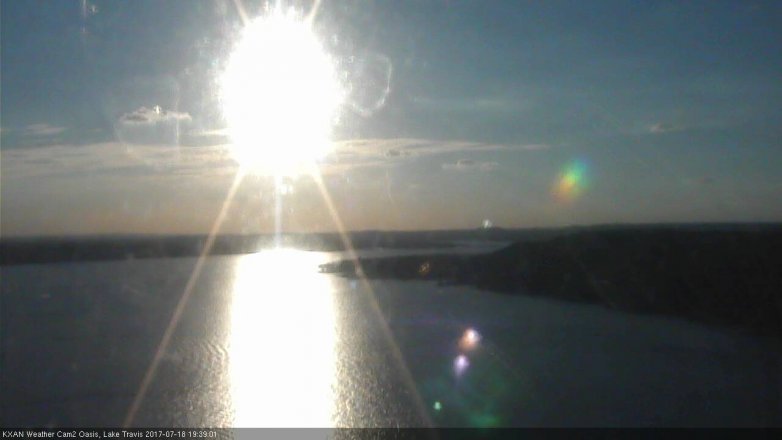 Lake Travis webcam, July 18, 2017 7:05 PM CT