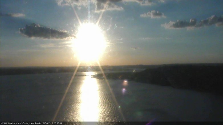 Lake Travis webcam, July 18, 2017 7:25 PM CT