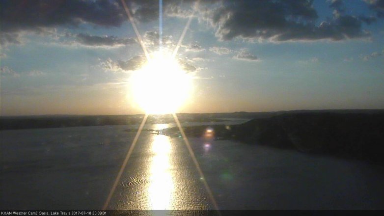 Lake Travis webcam, July 18, 2017 7:35 PM CT