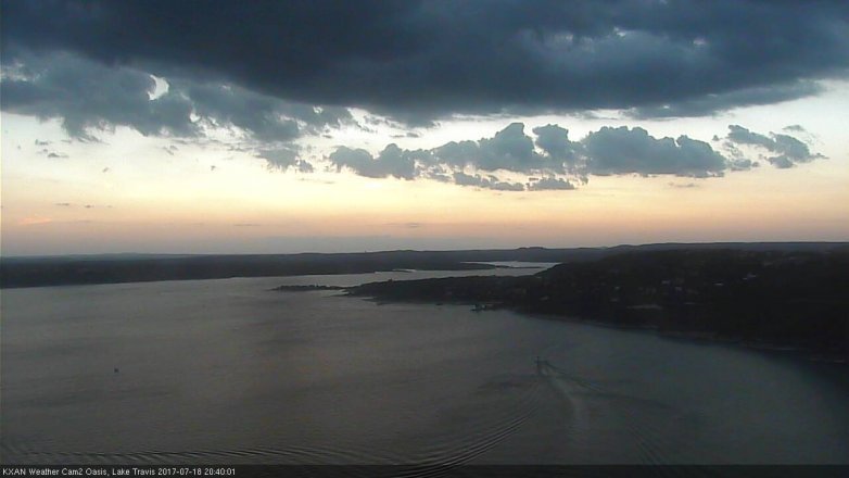 Lake Travis webcam, July 18, 2017 7:50 PM CT