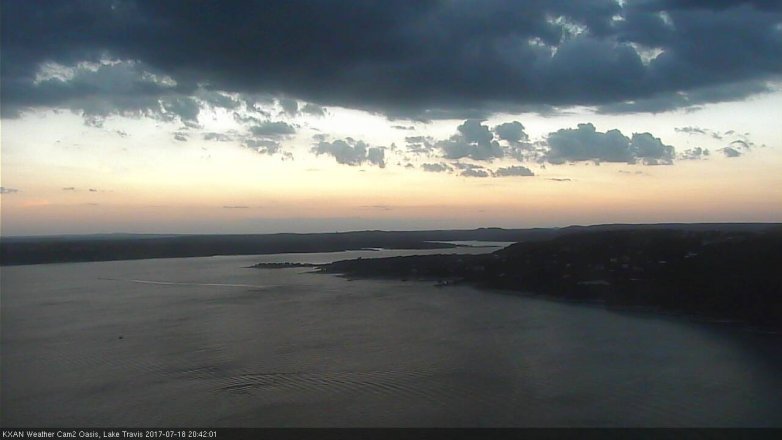 Lake Travis webcam, July 18, 2017 8:05 PM CT