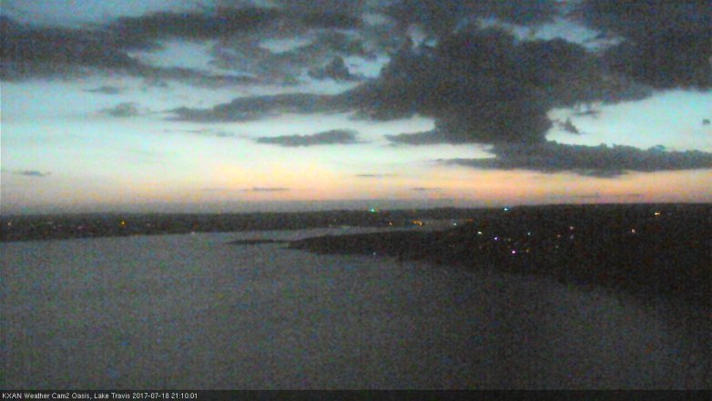 Lake Travis webcam, July 18, 2017 8:40 PM CT