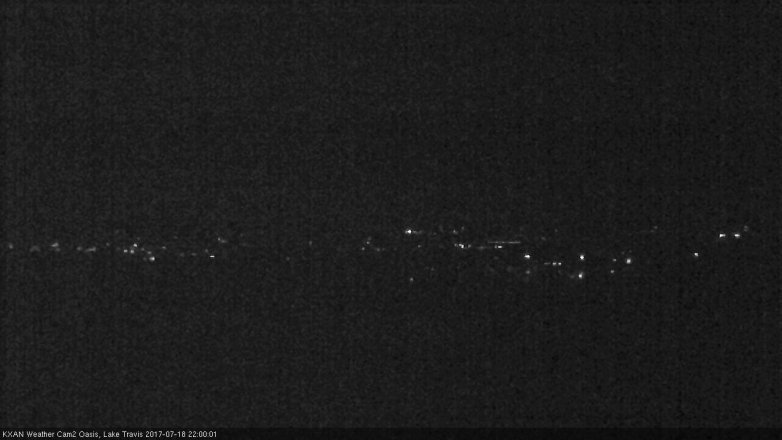 Lake Travis webcam, July 18, 2017 9:10 PM CT