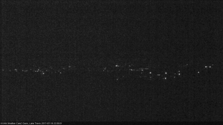 Lake Travis webcam, July 18, 2017 9:15 PM CT