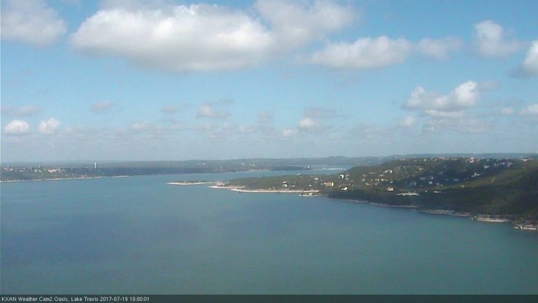 Lake Travis webcam, July 19, 2017 9:05 AM CT