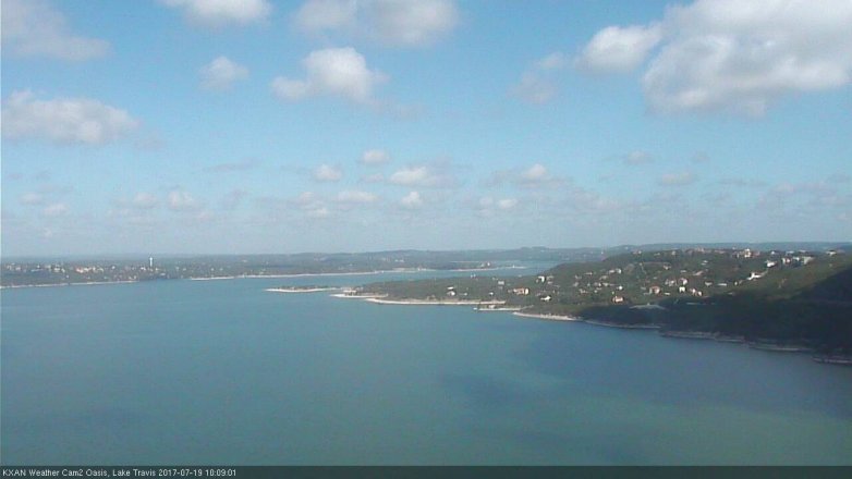 Lake Travis webcam, July 19, 2017 9:20 AM CT