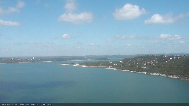 Lake Travis webcam, July 19, 2017 9:45 AM CT