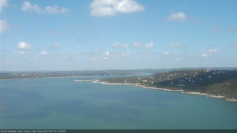 Lake Travis webcam, July 19, 2017 10:05 AM CT