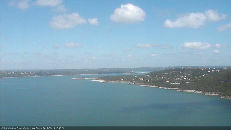 Lake Travis webcam, July 19, 2017 10:10 AM CT
