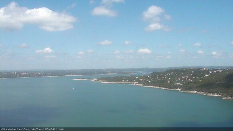 Lake Travis webcam, July 19, 2017 10:20 AM CT