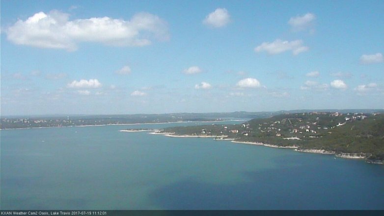 Lake Travis webcam, July 19, 2017 10:40 AM CT