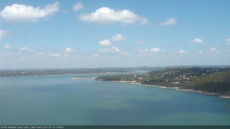 Lake Travis webcam, July 19, 2017 10:45 AM CT