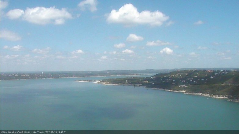 Lake Travis webcam, July 19, 2017 10:50 AM CT