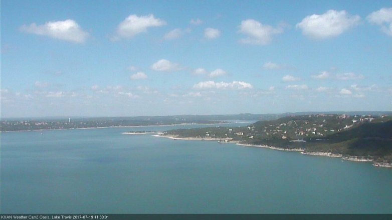 Lake Travis webcam, July 19, 2017 10:55 AM CT