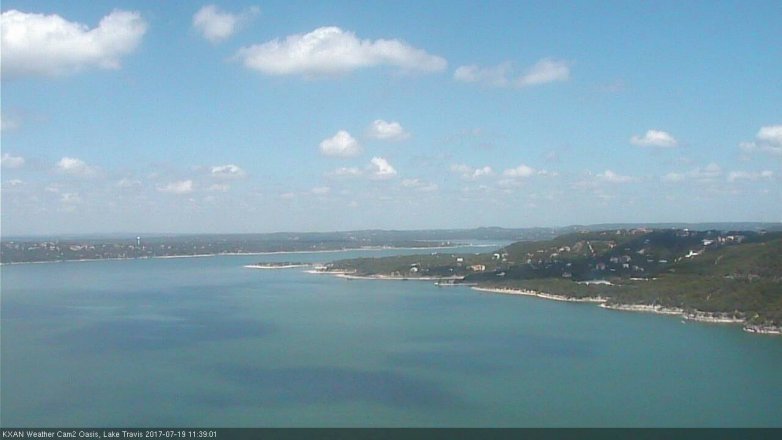 Lake Travis webcam, July 19, 2017 11:05 AM CT