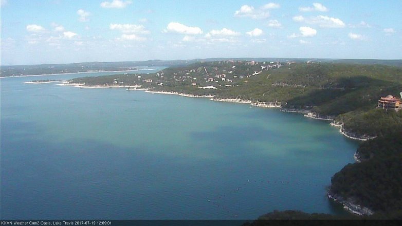 Lake Travis webcam, July 19, 2017 11:25 AM CT
