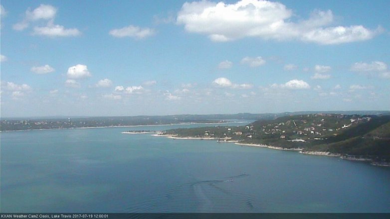 Lake Travis webcam, July 19, 2017 11:30 AM CT