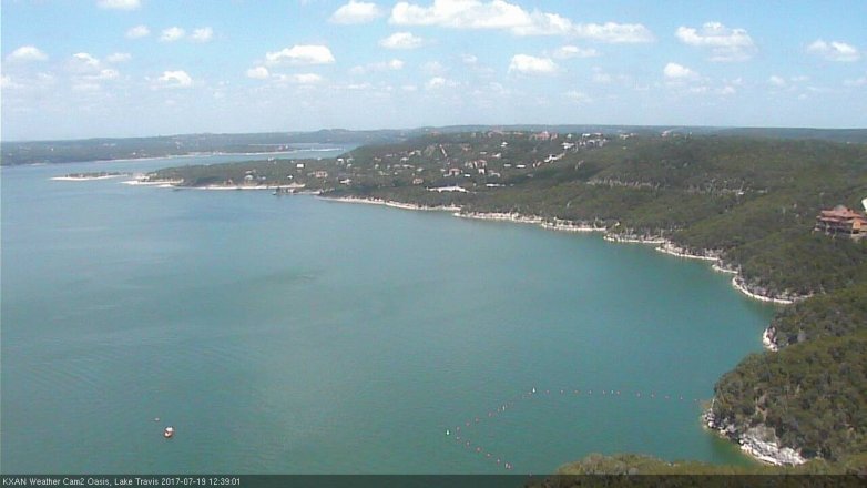 Lake Travis webcam, July 19, 2017 11:45 AM CT