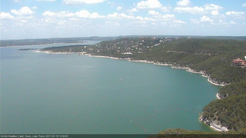 Lake Travis webcam, July 19, 2017 12:15 PM CT