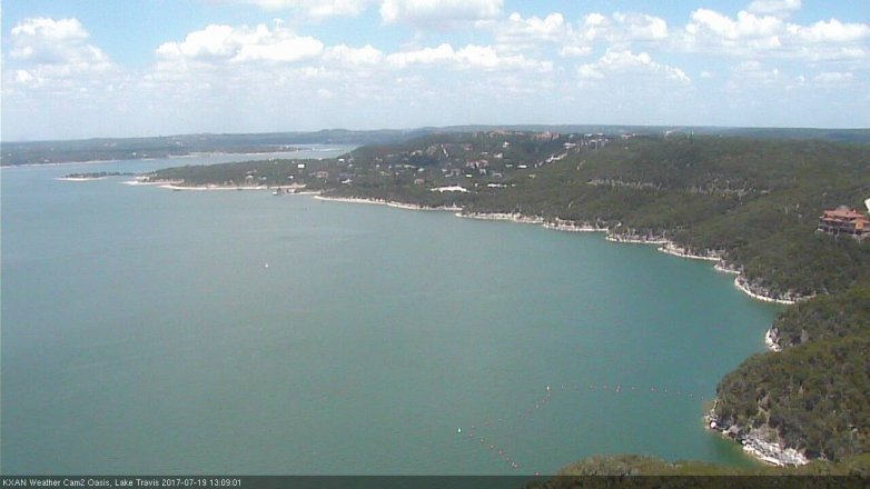 Lake Travis webcam, July 19, 2017 12:20 PM CT