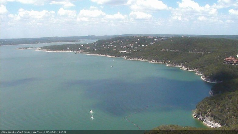 Lake Travis webcam, July 19, 2017 12:50 PM CT