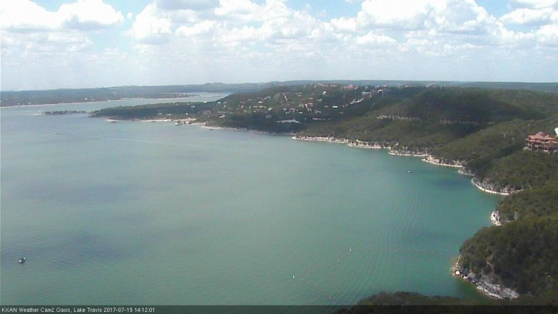 Lake Travis webcam, July 19, 2017 1:25 PM CT