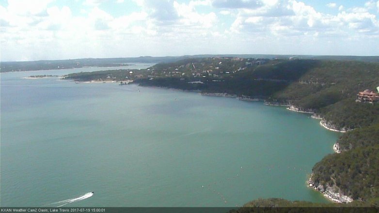 Lake Travis webcam, July 19, 2017 2:30 PM CT