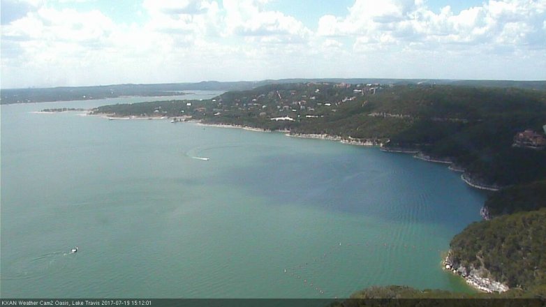 Lake Travis webcam, July 19, 2017 2:40 PM CT