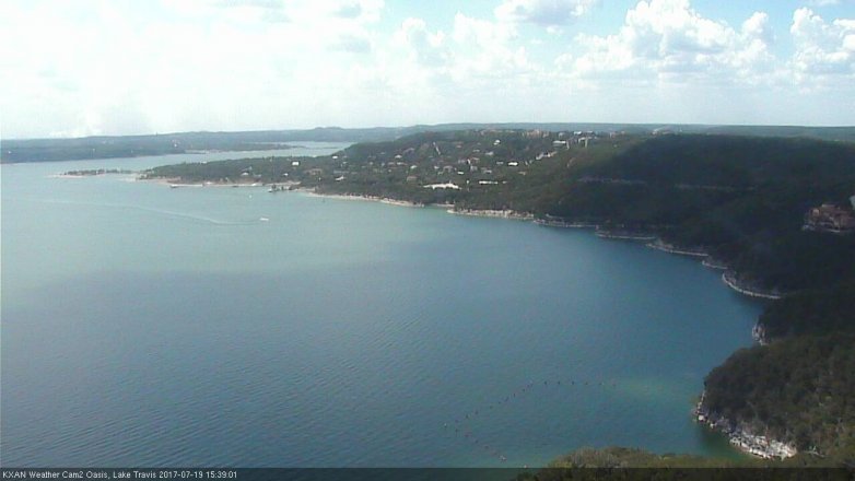 Lake Travis webcam, July 19, 2017 2:55 PM CT