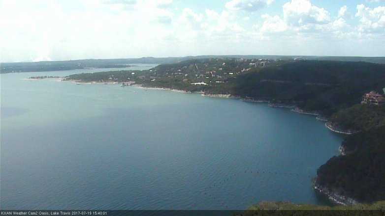 Lake Travis webcam, July 19, 2017 3:05 PM CT