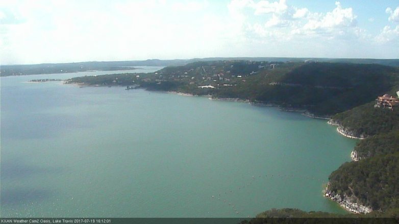 Lake Travis webcam, July 19, 2017 3:20 PM CT