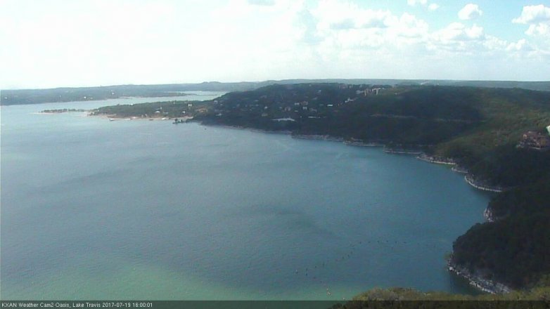 Lake Travis webcam, July 19, 2017 3:25 PM CT