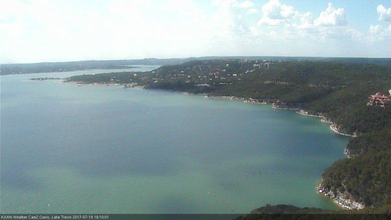 Lake Travis webcam, July 19, 2017 3:40 PM CT