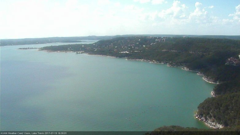 Lake Travis webcam, July 19, 2017 3:55 PM CT