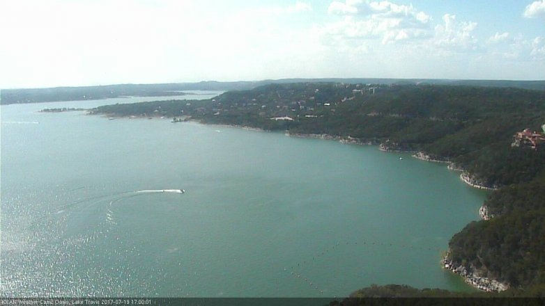 Lake Travis webcam, July 19, 2017 4:15 PM CT