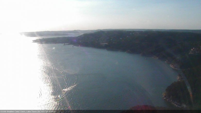 Lake Travis webcam, July 19, 2017 6:25 PM CT